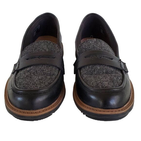 CLARK'S Wool & Leather Slip On Loafer Shoes Women's 6.5M Flat Low Heel Non Slip - Picture 10 of 14